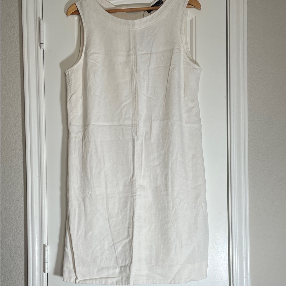 Marks & Spencer Cream Linen Blend Sleeveless Mini Dress